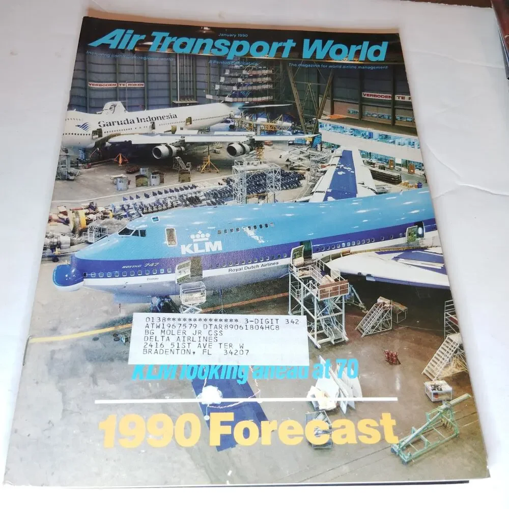 Air Transport World Magazine - January 1990 Forecast Issue - Aviation History